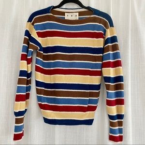 Trademark Baby Alpaca Striped Boatneck Sweater XS